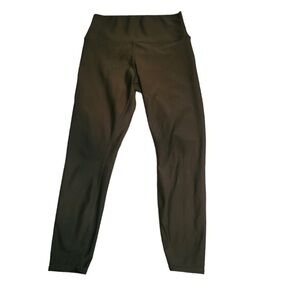 Alo leggings large, olive green.  One minor spot that is not noticeable, see pic